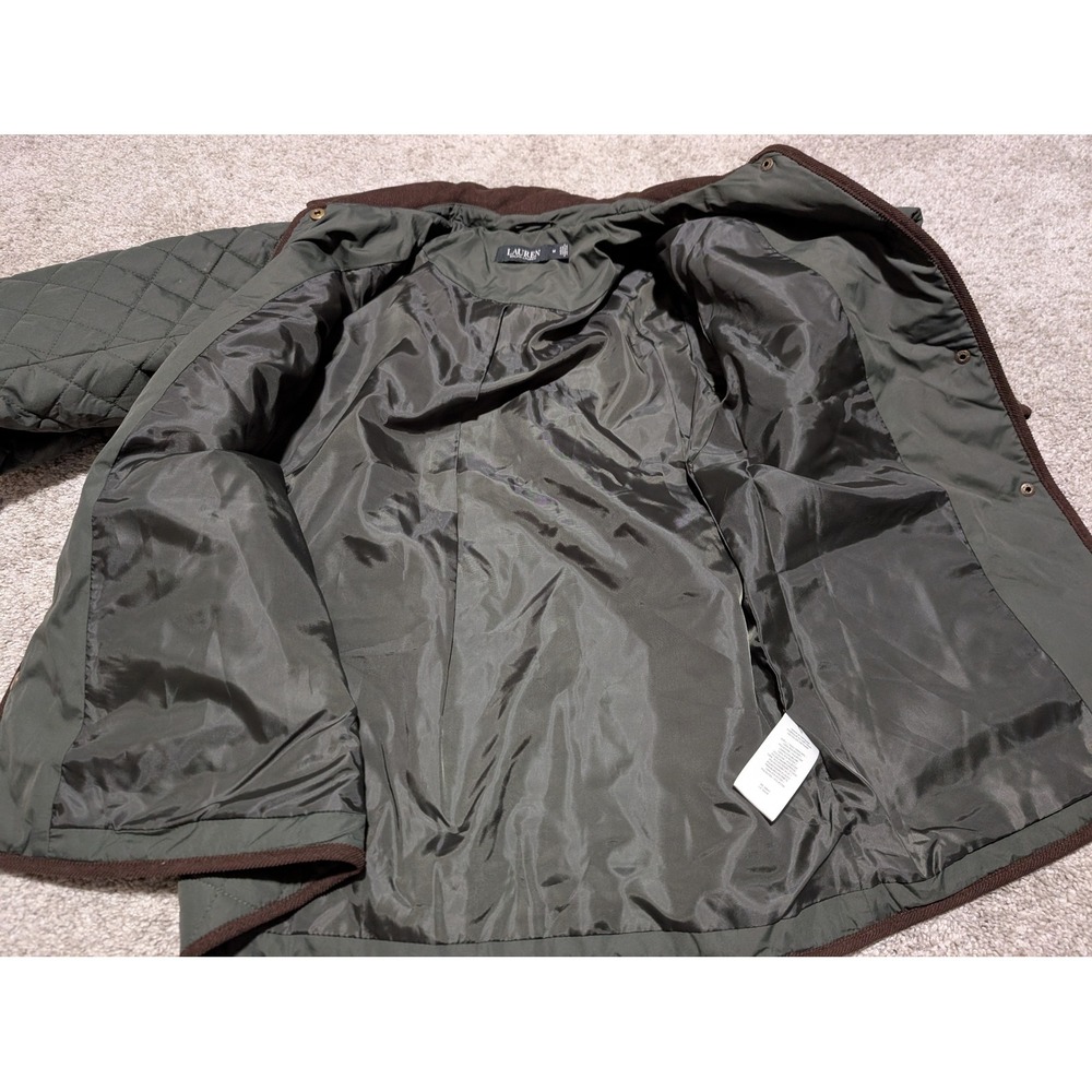 Lauren Ralph Lauren Quilted Jacket Womens M Green Litchfield Loden Barn Coat RL - Picture 9 of 12